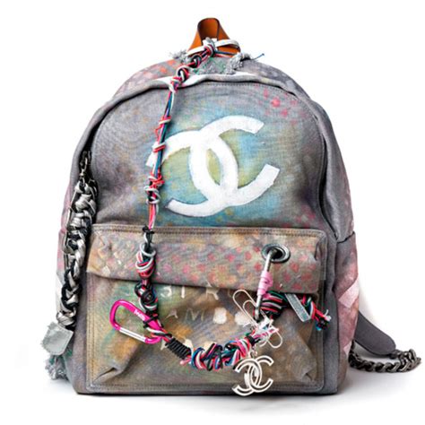 chanel graffiti backpack outfit|Chanel backpack graffiti price.